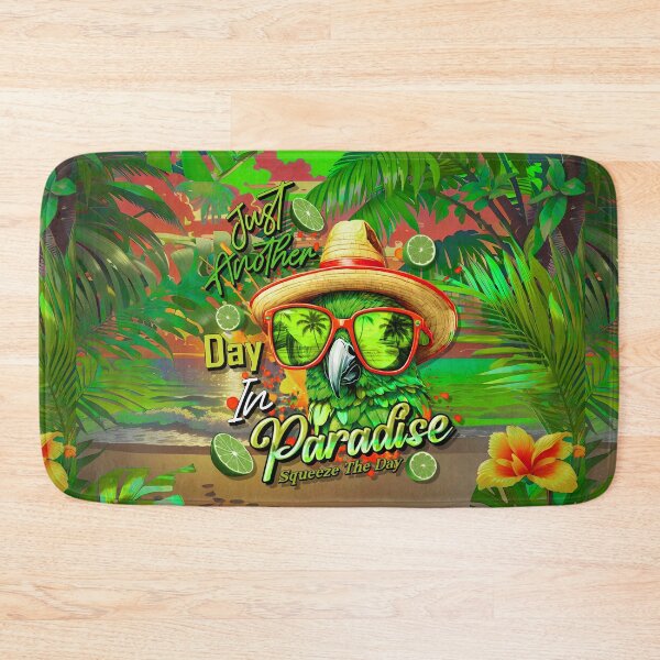 Item preview, Just Another Day in Paradise Squeeze the Day Parrot Tropical Summer Citrus designed and sold by MindWave THC.