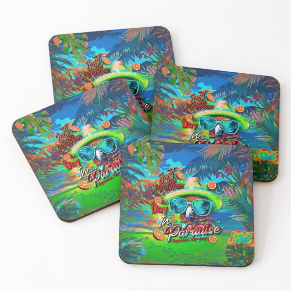 Item preview, Just Another Day in Paradise Squeeze the Day Parrot Tropical Summer Citrus designed and sold by MindWave THC.