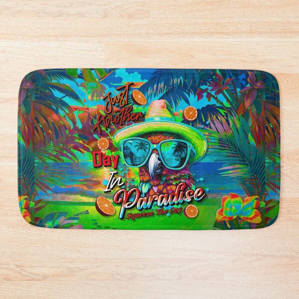 Item preview, Just Another Day in Paradise Squeeze the Day Parrot Tropical Summer Citrus designed and sold by MindWave THC.