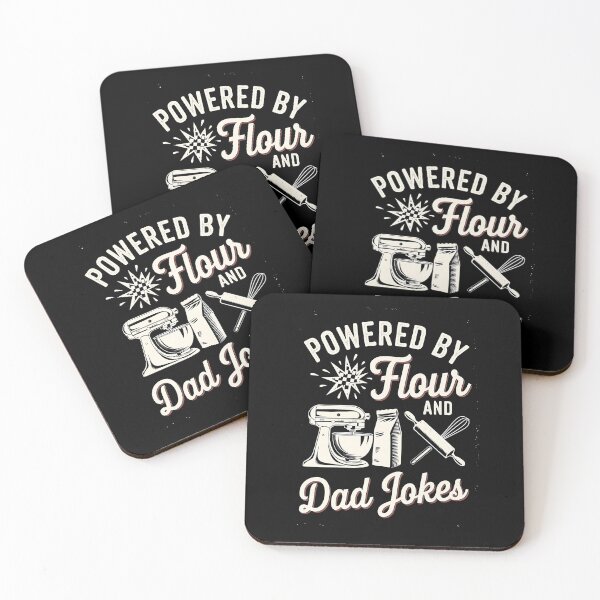 Item preview, Powered By Flour And Dad Jokes Baking Dad Joke designed and sold by DomTeesHaven.