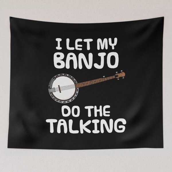 Item preview, I Let My Banjo Do The Talking, Folk Musician Introvert designed and sold by doodlerob.