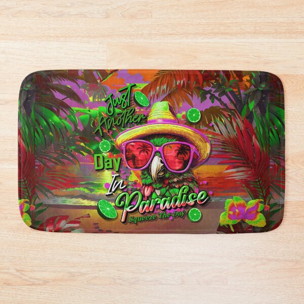 Item preview, Just Another Day in Paradise Squeeze the Day Parrot Tropical Summer Citrus designed and sold by MindWave THC.