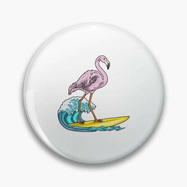 Item preview, Flamingo Surfer Surfboard designed and sold by Snabdesign84.