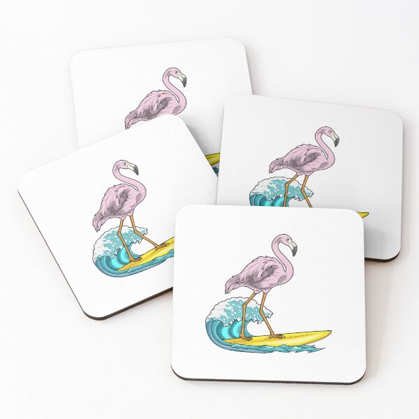 Item preview, Flamingo Surfer Surfboard designed and sold by Snabdesign84.