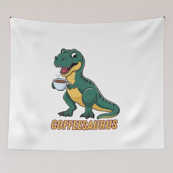 Item preview,  Coffeesaurus, Trex and Coffee, Trex likes coffee, Dinosaurus drinks coffee. Coffee Lover, gift for coffee lovers designed and sold by KolorellaS.