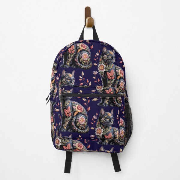 Item preview, Mystical Garden Cat – A Bloom of Nature and Elegance designed and sold by Sepinik.