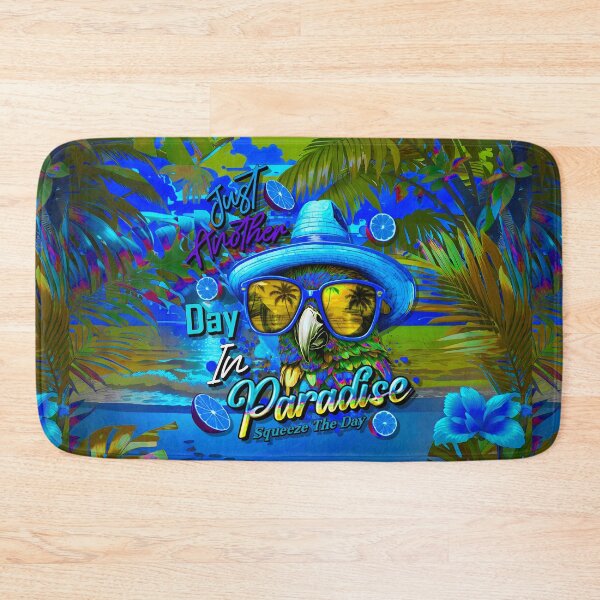 Item preview, Just Another Day in Paradise Squeeze the Day Parrot Tropical Summer Citrus designed and sold by MindWave THC.