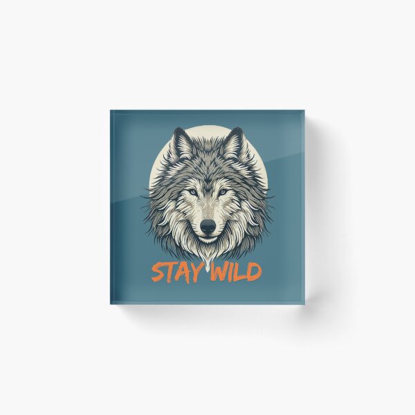 Item preview, Fierce Wolf Stay Wild Wilderness Graphic Tee designed and sold by gkhanco.
