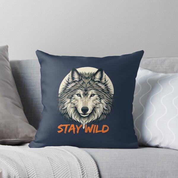 Item preview, Fierce Wolf Stay Wild Wilderness Graphic Tee designed and sold by gkhanco.