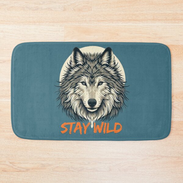 Item preview, Fierce Wolf Stay Wild Wilderness Graphic Tee designed and sold by gkhanco.