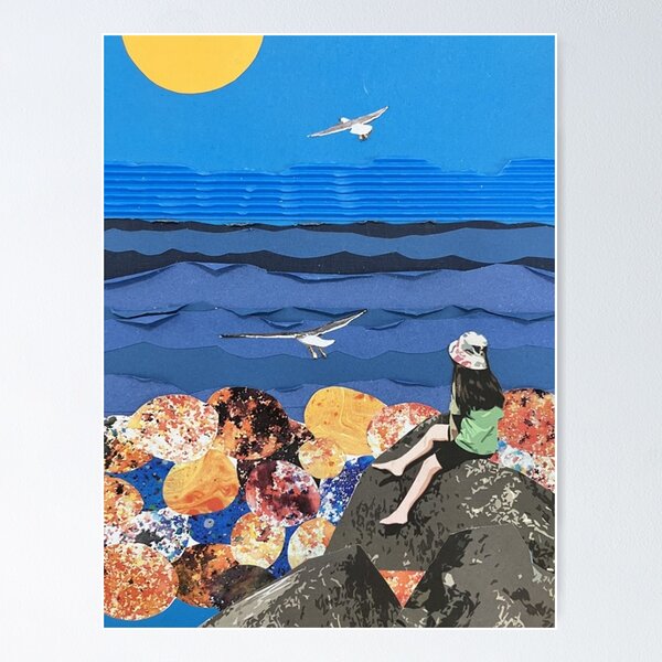 Aperçu de l'œuvre Au bord de la mer créée et vendue par Splash Rabbit .