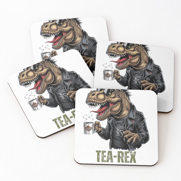 Artikelvorschau, Teasaurus, Trex und Tee, Trex mag Tee, Dinosaurus trinkt Tee, Teeliebhaber, Geschenk für Teeliebhaber entworfen und verkauft von KolorellaS.
