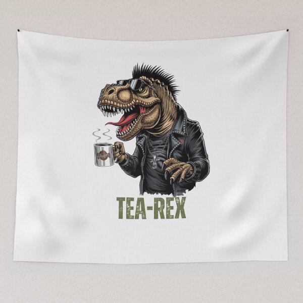 Item preview, Teasaurus, Trex and Tea, Trex likes Tea, Dinosaurus drinks tea, Tea Lover, gift for tea lovers designed and sold by KolorellaS.