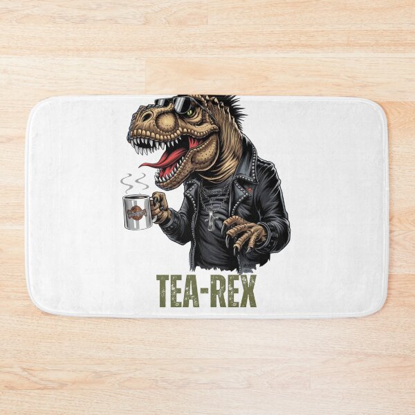 Artikelvorschau, Teasaurus, Trex und Tee, Trex mag Tee, Dinosaurus trinkt Tee, Teeliebhaber, Geschenk für Teeliebhaber entworfen und verkauft von KolorellaS.