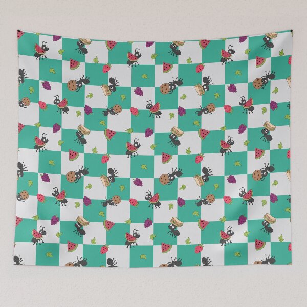 Item preview, Picnic ants Teal designed and sold by The Chaotic Muse LLC.