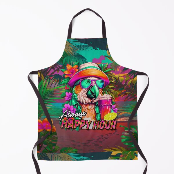Item preview, Always Happy Hour Vecation Parrot Tropical Summer Drinks on Beach designed and sold by MindWave THC.