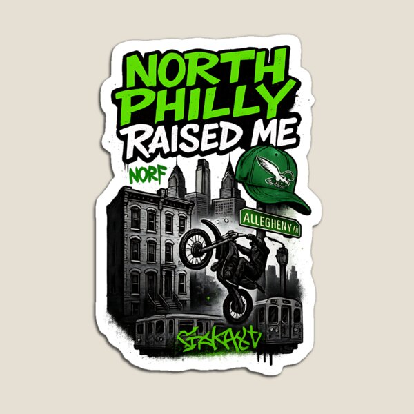 Item preview, North Philly Raised Me - Urban Philly Pride Graffiti Dirt Bike designed and sold by Redblackman.
