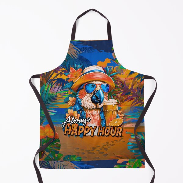 Item preview, Always Happy Hour Vecation Parrot Tropical Summer Drinks on Beach designed and sold by MindWave THC.