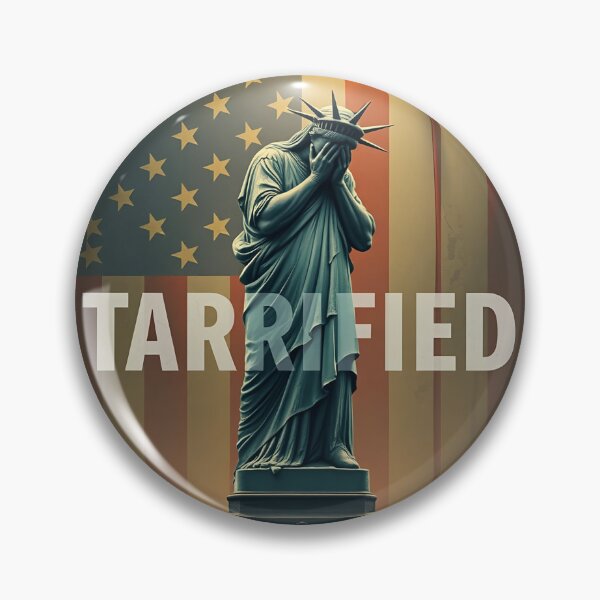 Item preview, Tarrified – Statue of Liberty in Distress | Bold Political Commentary  designed and sold by pixelated_echoes.