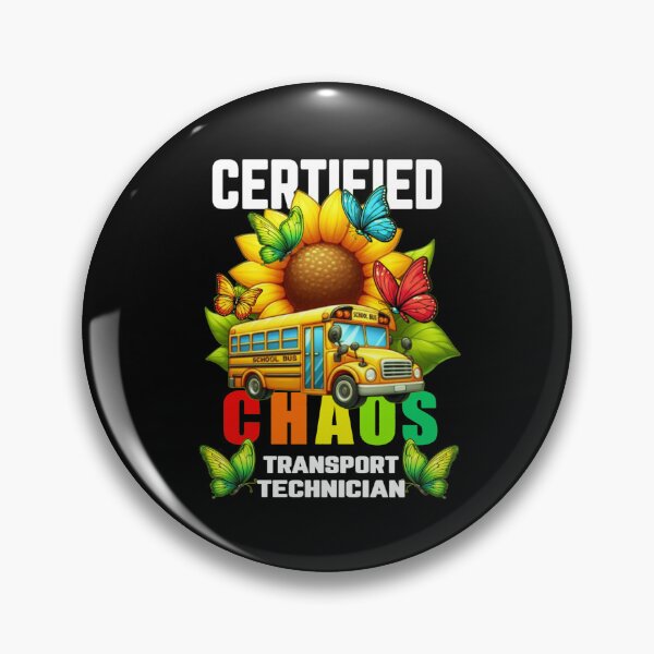 Item preview, Certified Chaos Transport Technician Funny Sunflower Butterfly Design designed and sold by Creat-Des.