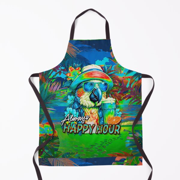 Item preview, Always Happy Hour Vecation Parrot Tropical Summer Drinks on Beach designed and sold by MindWave THC.