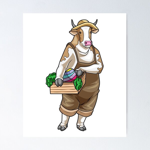 Artikelvorschau, Kuh Ostern Landwirt entworfen und verkauft von Snabdesign84.