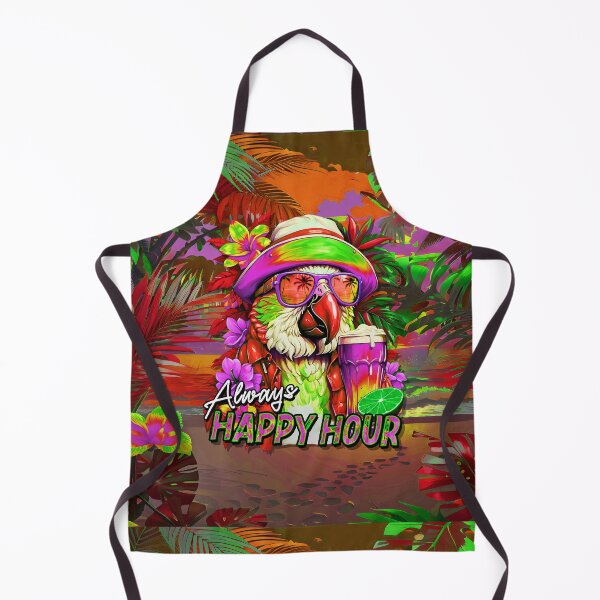 Item preview, Always Happy Hour Vecation Parrot Tropical Summer Drinks on Beach designed and sold by MindWave THC.