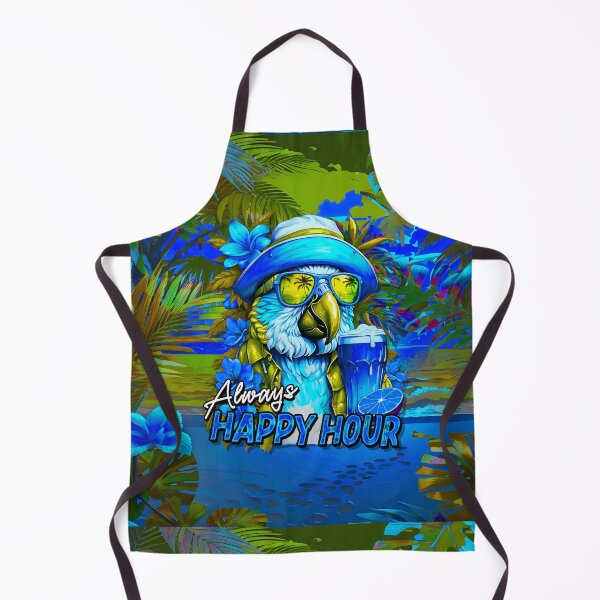 Item preview, Always Happy Hour Vecation Parrot Tropical Summer Drinks on Beach designed and sold by MindWave THC.