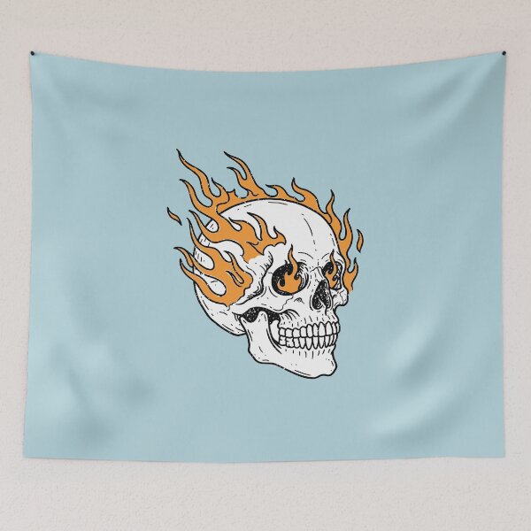 Item preview, Vintage Skull with Fiery Eyes designed and sold by Obito-Designs.