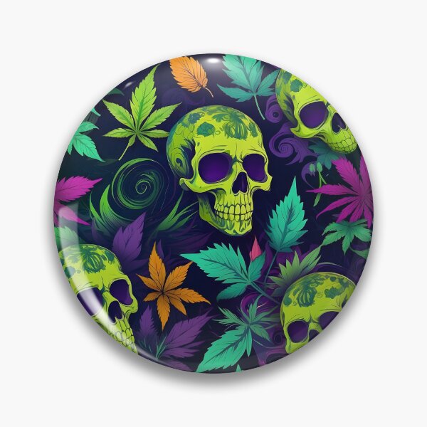 Item preview, Tribal Skulls Abstract Pattern Hemp plants Leaf designed and sold by MindWave THC.