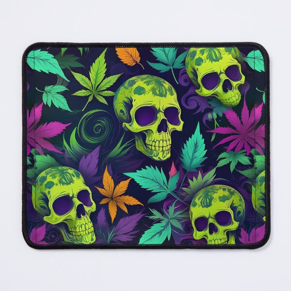 Item preview, Tribal Skulls Abstract Pattern Hemp plants Leaf designed and sold by MindWave THC.