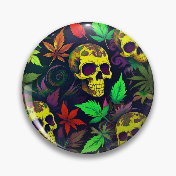 Item preview, Tribal Skulls Abstract Pattern Hemp plants Leaf designed and sold by MindWave THC.