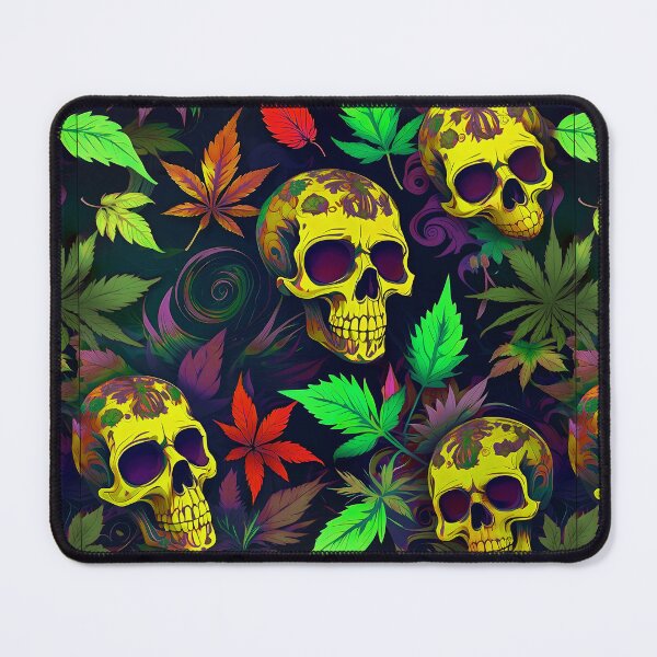 Item preview, Tribal Skulls Abstract Pattern Hemp plants Leaf designed and sold by MindWave THC.