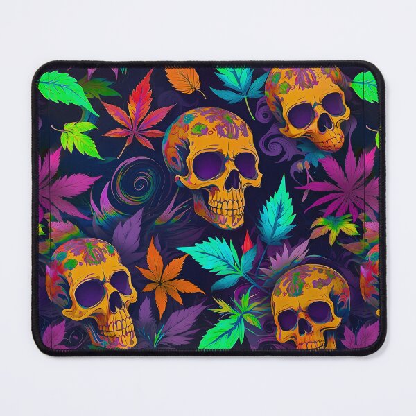 Item preview, Tribal Skulls Abstract Pattern Hemp plants Leaf designed and sold by MindWave THC.