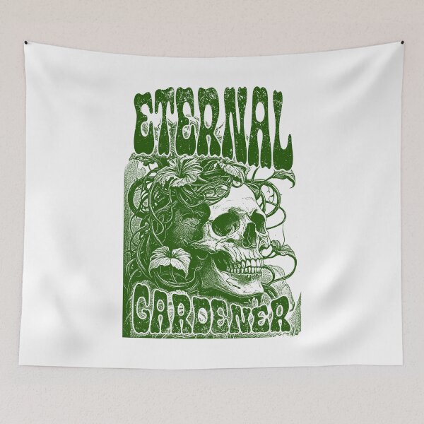Item preview, Eternal Gardener Vintage Gothic Gardening Skull Plants designed and sold by GrandeDuc.