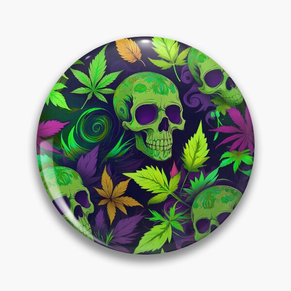 Item preview, Tribal Skulls Abstract Pattern Hemp plants Leaf designed and sold by MindWave THC.