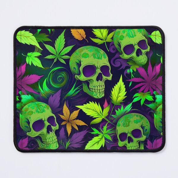 Item preview, Tribal Skulls Abstract Pattern Hemp plants Leaf designed and sold by MindWave THC.