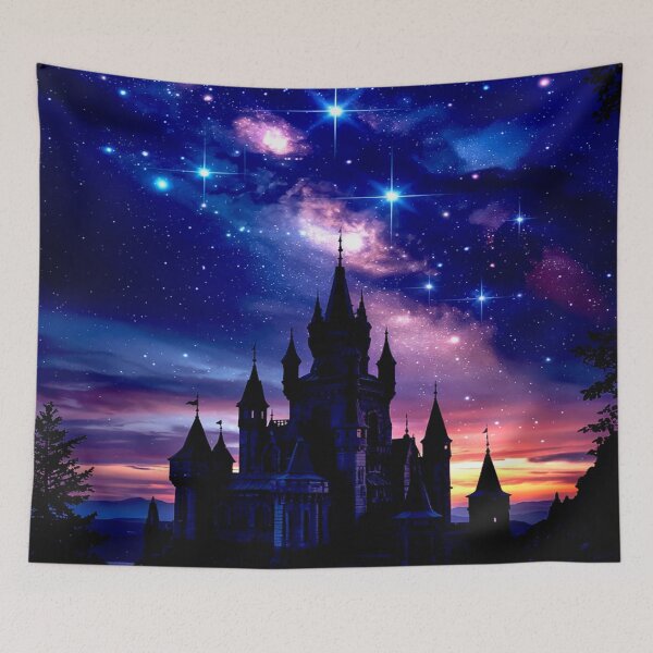 Item preview, Enchanted Castle Under a Starry Night designed and sold by Exodoi.