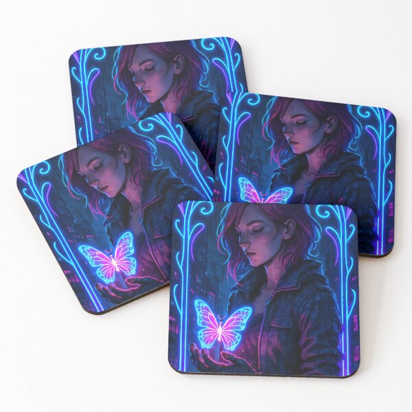 Item preview, Neon Metamorphosis – A Cyberpunk Awakening designed and sold by AbstractAnom.