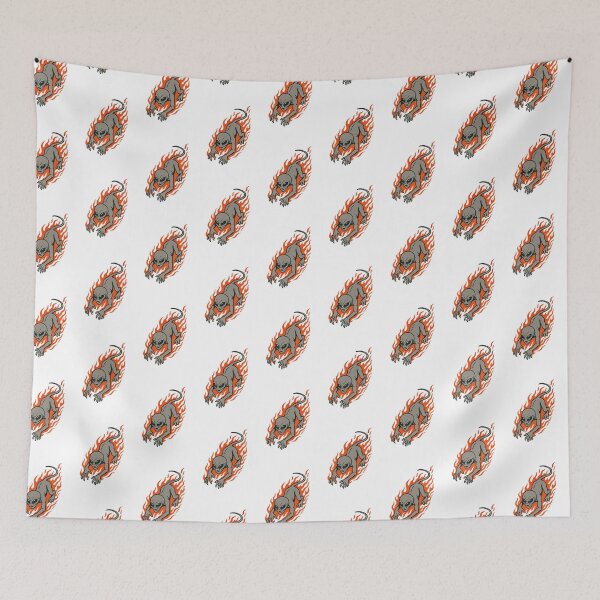 Item preview, Alien Flame Crawler – Retro Grey Extraterrestrial in Fire Ink Style designed and sold by Pop-clothes.