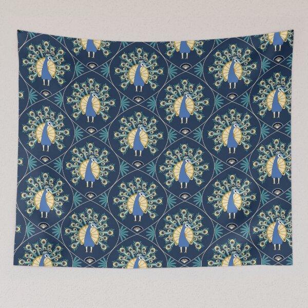 Item preview, Peacock damask designed and sold by Karin Schön.