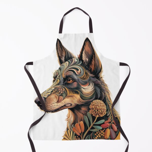 Item preview, Australian Kelpie Floral Art Print Design designed and sold by ThreadCultureAU.