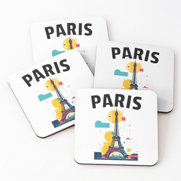 Item preview, Colorful Paris Eiffel Tower – Retro City Travel Art designed and sold by Fragy72.