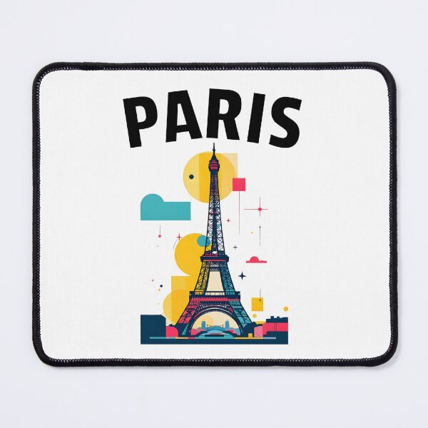 Item preview, Colorful Paris Eiffel Tower – Retro City Travel Art designed and sold by Fragy72.