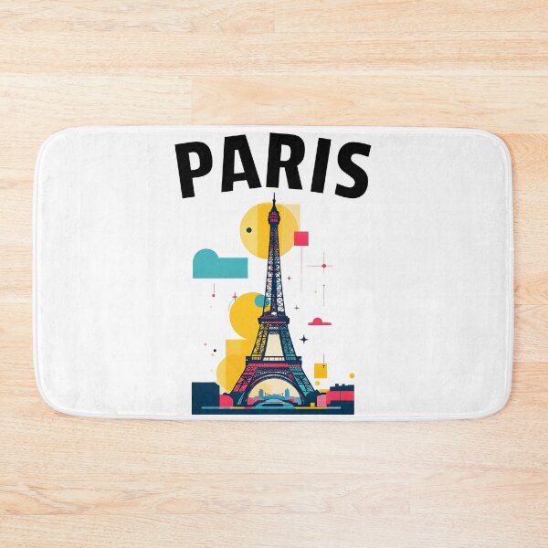 Item preview, Colorful Paris Eiffel Tower – Retro City Travel Art designed and sold by Fragy72.