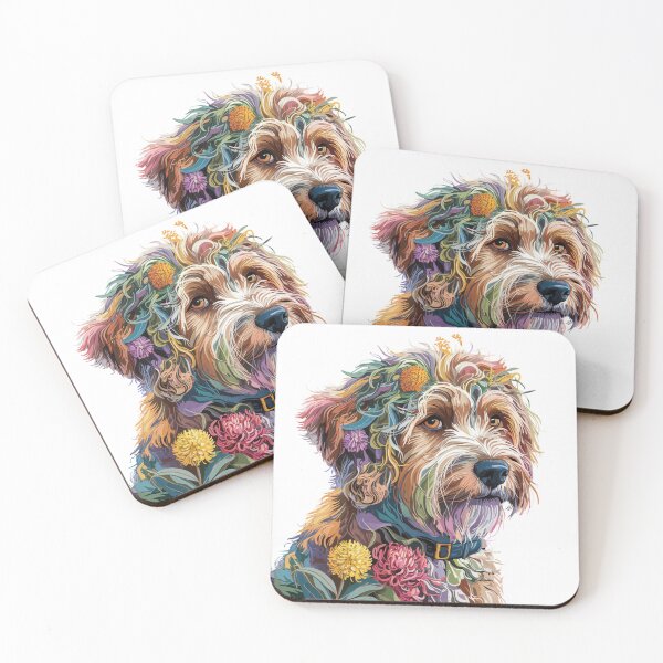 Item preview, Australian Cavadoodle Floral Dog Tee Design designed and sold by ThreadCultureAU.