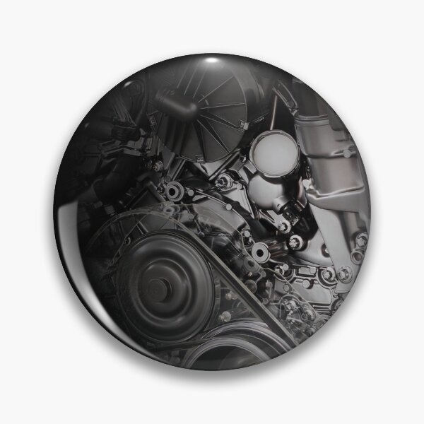 Item preview, Engine Black and white – Cool Helmet Sticker with Exposed Engine designed and sold by denissmartin2020 ..