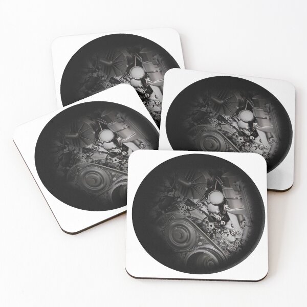 Item preview, Engine Black and white – Cool Helmet Sticker with Exposed Engine designed and sold by denissmartin2020 ..