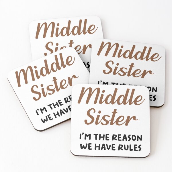 Item preview, Funny Middle Sister Rules Sisters Matching Family Gatherings designed and sold by Stick-Artistry.