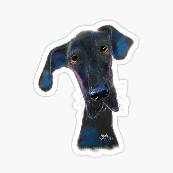 Great Dane DoG PRiNT ' HaRPeR ' BY SHiRLeY MacARTHuR Sticker